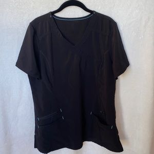 Black Scrub Top Size Medium